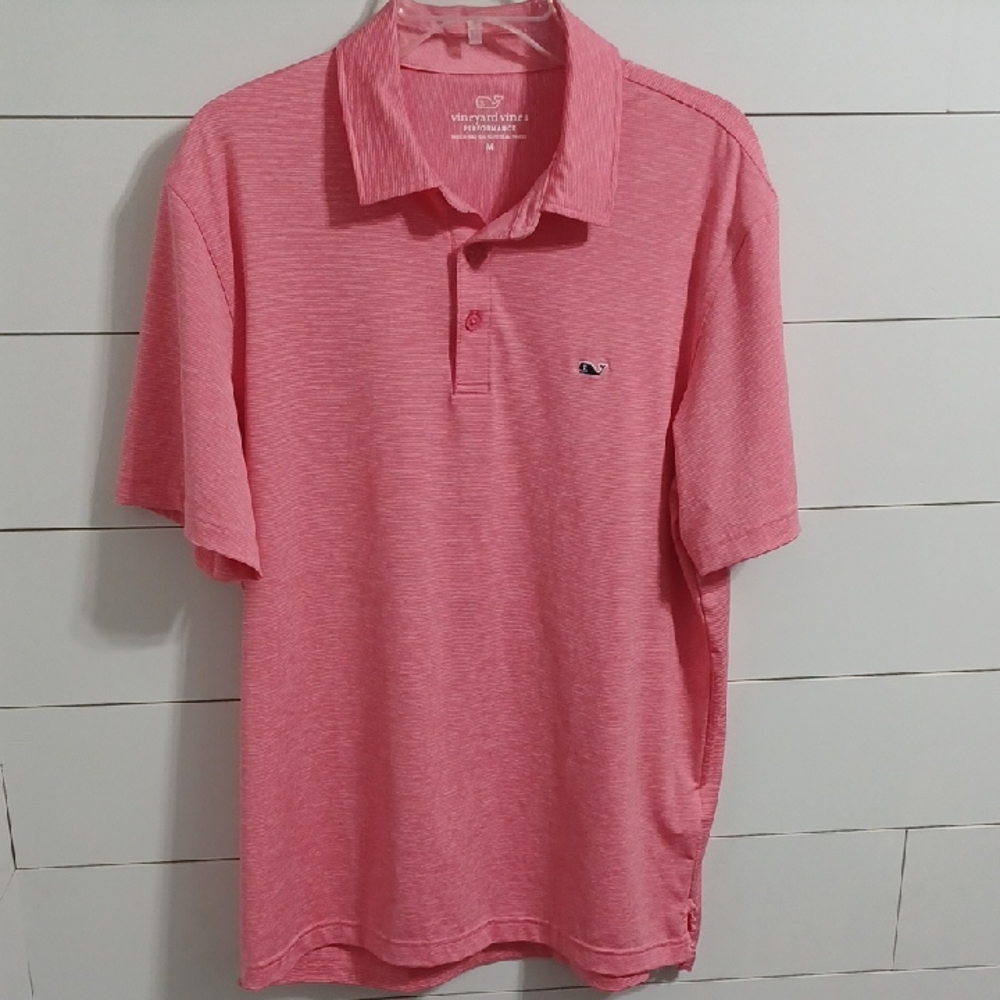 Vineyard Vines Pink Polo Shirt Classic Design